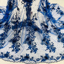 Beaded 3D Floral Lace Fabric