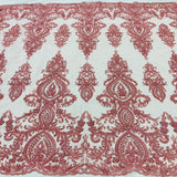 Beaded Lace Fabric Embroidered Mesh