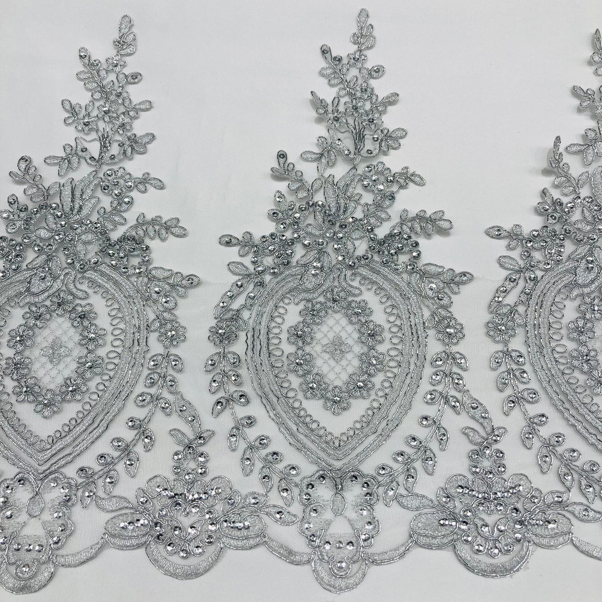 Beaded Corded Lace Trimming 13"