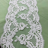 Polyester Lace Trim Corded Double-Sided Embroidered 10"