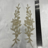 Embroidered Lace Applique Ivory