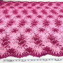 Beaded Lace Fabric on Polyester Net Mesh