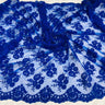 Corded Bridal Lace Fabric 50" Embroidered Polyester Net Mesh