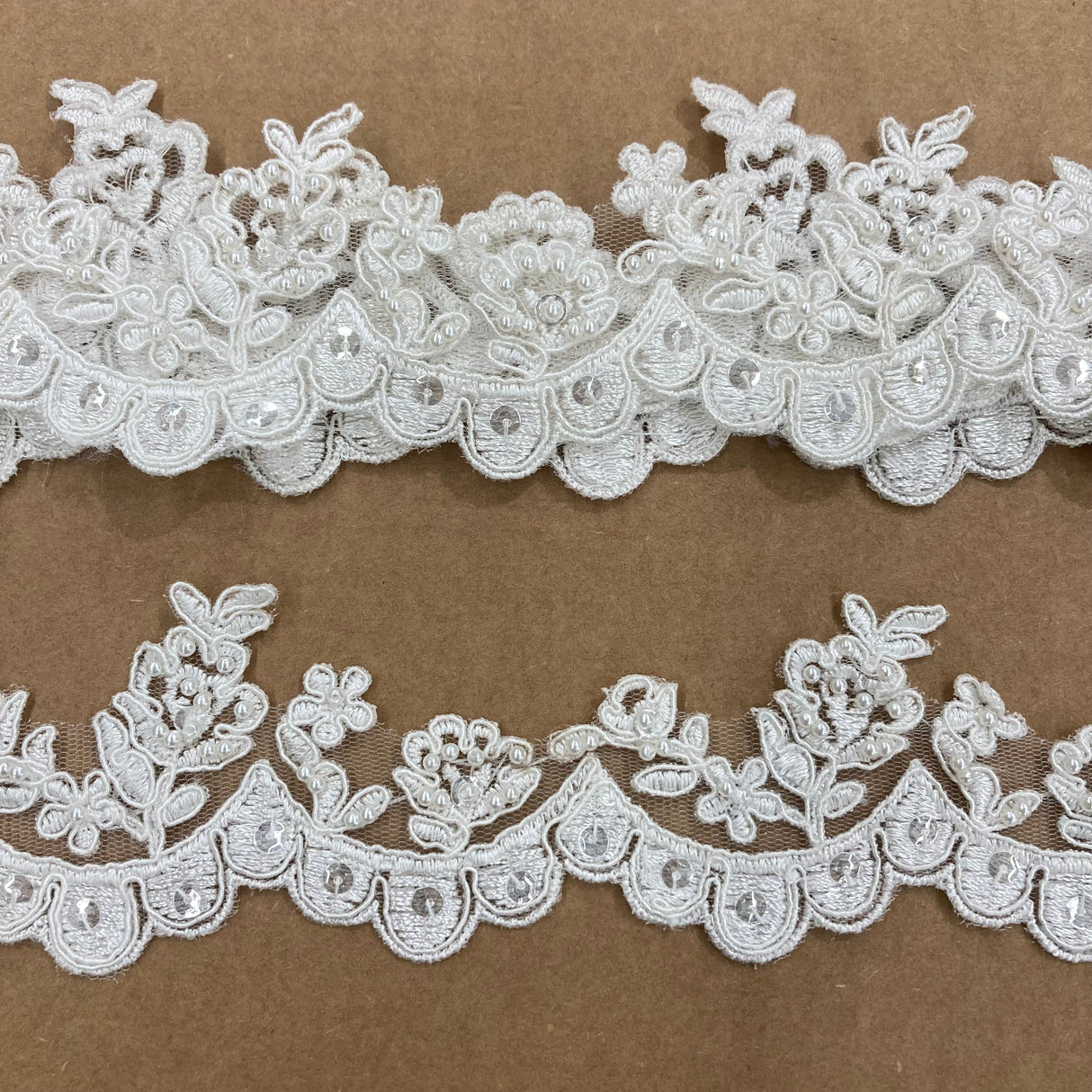 Beaded Floral Lace Trimming