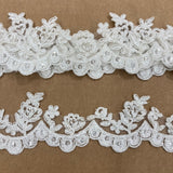 Beaded Floral Lace Trimming