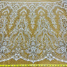 1 Yard Beaded Lace Fabric Embroidered on 100% Polyester Net Mesh