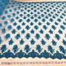 Embroidered Corded Bridal Lace Turquoise