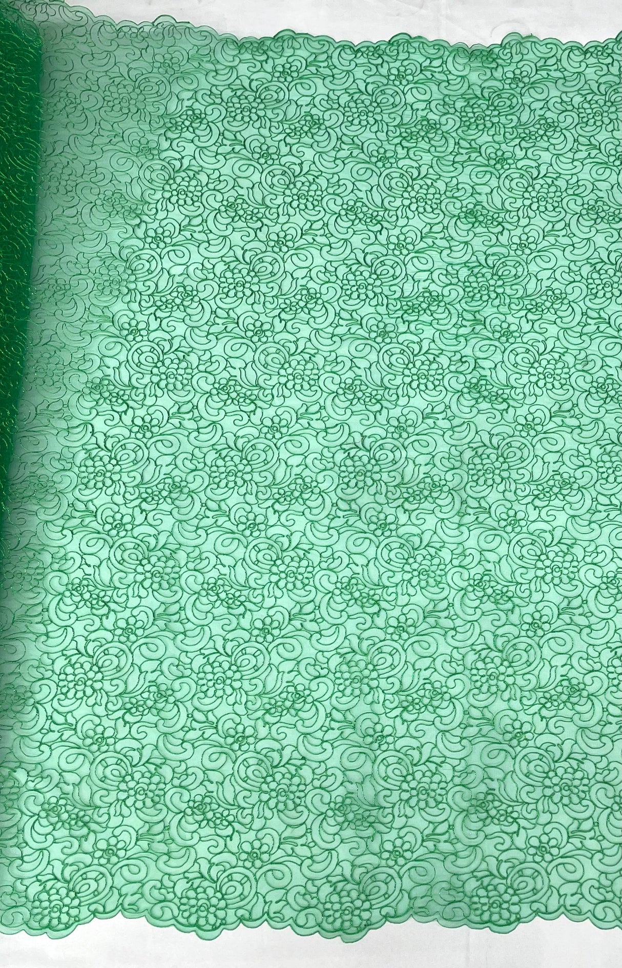Polyester Corded Bridal Lace Fabric 53" Wide