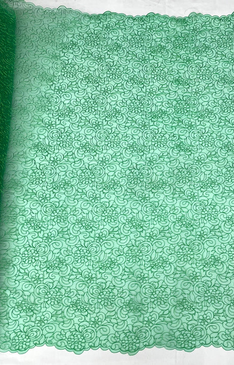 Polyester Corded Bridal Lace Fabric 53" Wide
