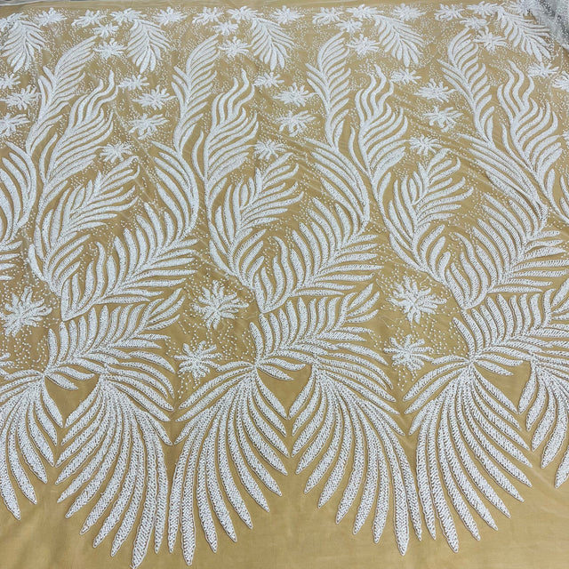 Beaded Corded Bridal Lace Mesh