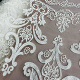 Embroidered Bridal Lace Ivory Mesh
