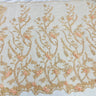 Beaded 3D Floral Lace Fabric 48" Wide