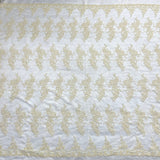 1 Yard Corded Bridal Lace Fabric Embroidered 100 Percent Polyester Net Mesh 54 inch Width