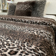 Leopard Cheetah Jaguar Animal Print Faux Fur Fabric - Brown Animal Print, 104" X 93" (Cal King/Eastern King)