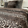Leopard Cheetah Jaguar Animal Print Faux Fur Fabric - Brown Animal Print, 104" X 93" (Cal King/Eastern King)