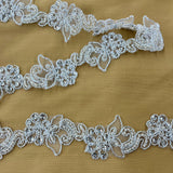 Beaded Corded Lace Trim 2" Polyester