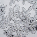 Beaded Corded Bridal Lace Mesh