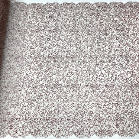 Embroidered Lace Turquoise Mesh
