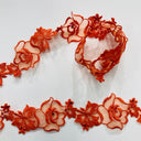 Beaded Lace Trimming on Polyester Organza