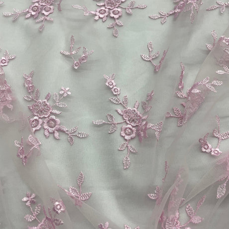 1 Yard Elegant Beaded Lace Mesh Embroidery Fabric 100% Polyester Formal Couture for Wedding & Fashion Design