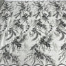 Beaded 3D Floral Lace Fabric