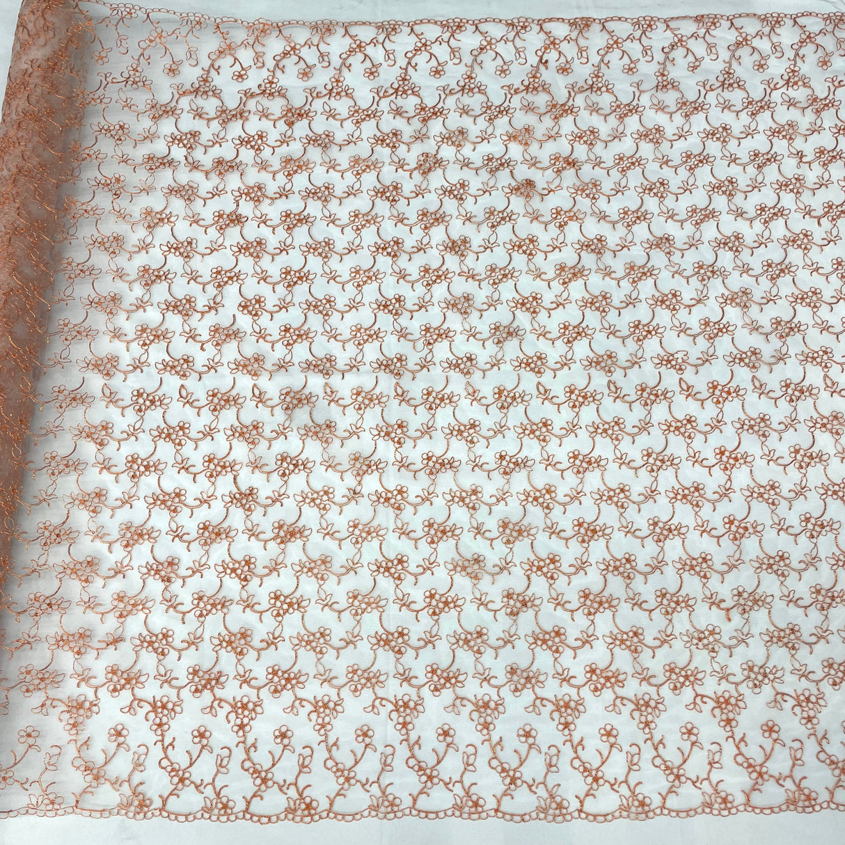 Corded Bridal Lace Fabric 54" Polyester Net Mesh