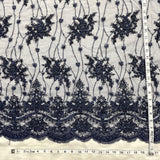 Beaded Corded Bridal Lace Fabric 51" Wide