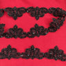 Beaded Corded Lace Trim on Organza