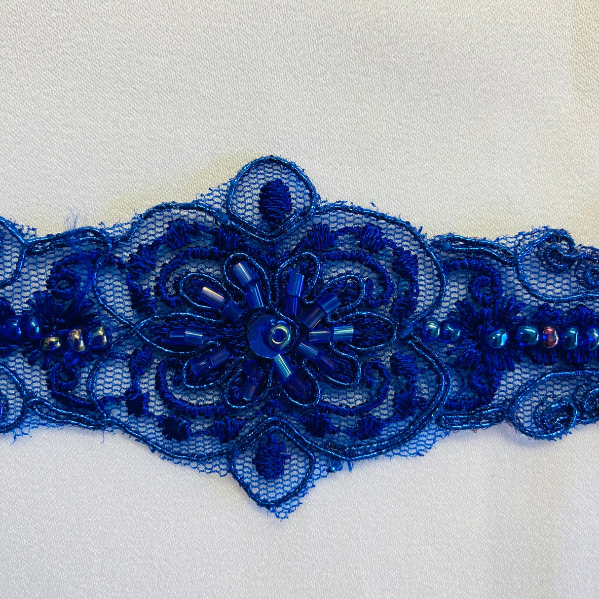 Beaded Corded Lace Trimming 2" Wide