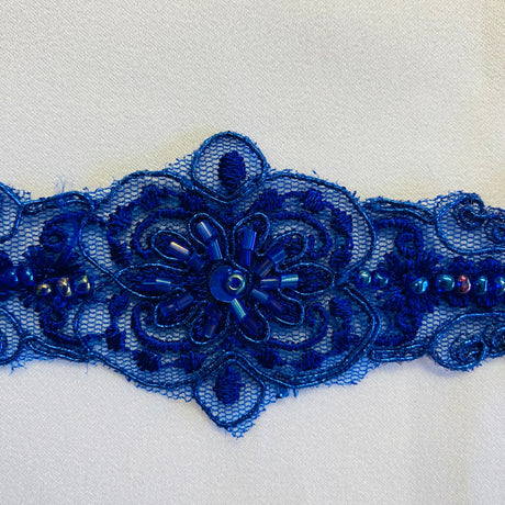 Beaded Corded Lace Trimming 2" Wide