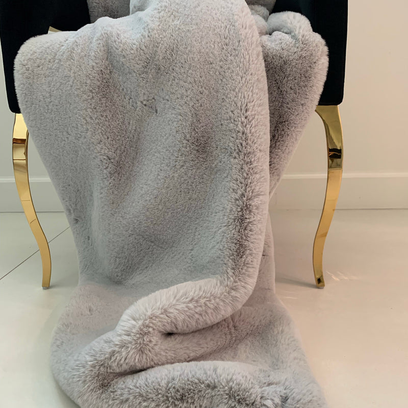 Soft Cozy Faux Fur Fabric - Silver, 50" X 60" (1 Piece)