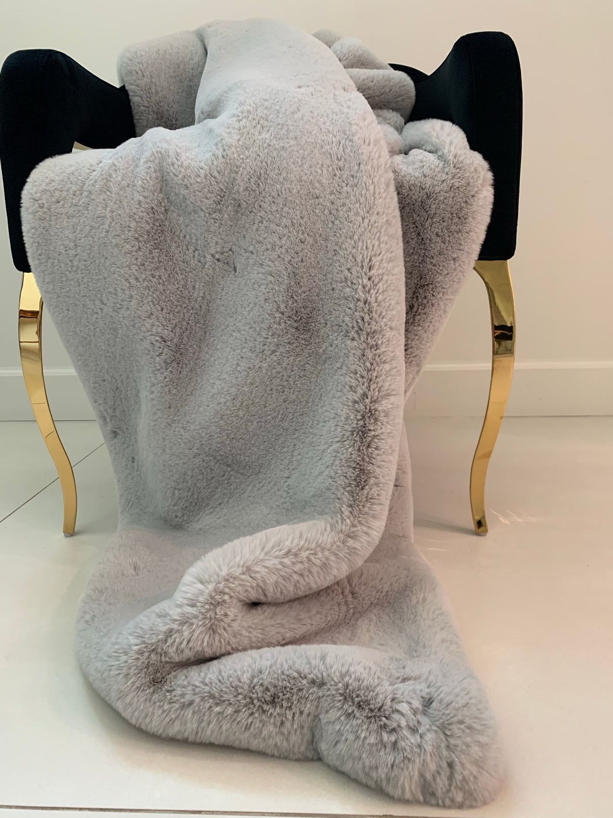 Soft Cozy Faux Fur Fabric - Silver, 50" X 60" (1 Piece)