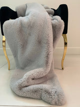 Soft Cozy Faux Fur Fabric - Silver, 50" X 60" (1 Piece)