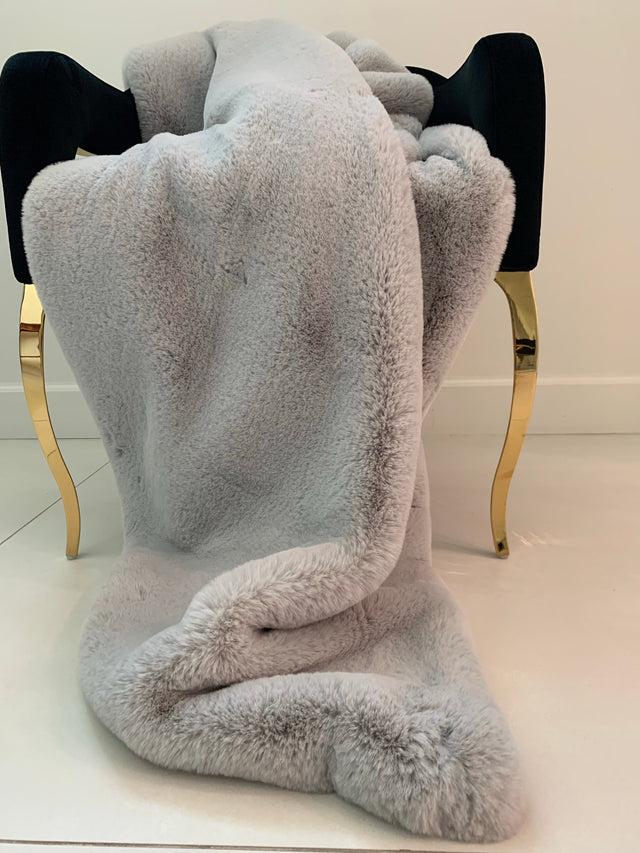 Soft Cozy Faux Fur Fabric - Silver, 50" X 60" (1 Piece)