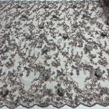 3D Floral Beaded Lace Mesh