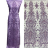 Beaded Embroidered Lace Mesh Royal Blue