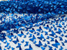 3D Butterfly Metallic Design Polyester Fabric - Metallic Butterfly Embroidery, Mesh Lace, 58" Width (1 Yard)