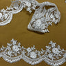 Corded Lace Trimming 3.75" Embroidered Mesh