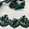 Corded Lace Trimming 3.75" Embroidered Mesh