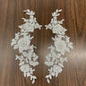 Beaded Corded Floral Lace Applique