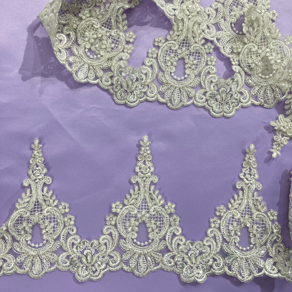 Beaded Corded Lace Trim