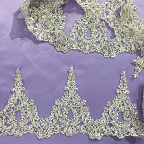 Beaded Corded Lace Trim