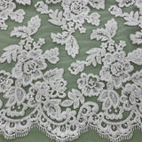 Beaded Corded Bridal Lace Fabric 51" Wide