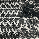 Corded Bridal Lace Embroidered Net Mesh