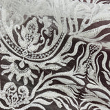 Beaded Lace Fabric on Polyester Net Mesh