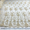 Beaded Lace Fabric Champagne Gold