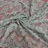 Beaded Corded Bridal Lace Mesh