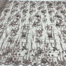 1 Yard Beaded Rhinestone 3D Floral Lace Fabric Embroidered 100 Percent Polyester Net Mesh 50 inch Width