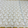 Corded Bridal Lace Fabric on Polyester Net Mesh