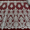 Embroidered Bridal Lace White Mesh